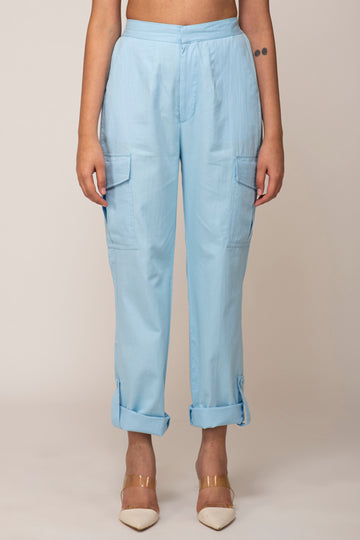 DAHILA BLUE DOUBLE POCKET PANTS