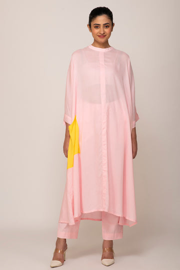 KANER KAFTAN WITH LIGHT PINK PANTS