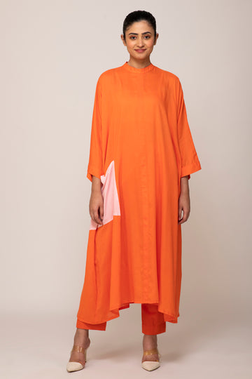 KETKI KAFTAN WITH IRIS ORANGE PANTS