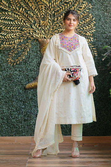 SAJDA SUIT SET IVORY