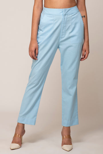 IRIS BLUE STRAIGHT PANTS