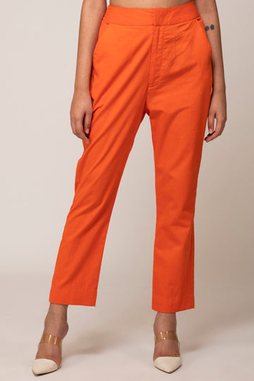 IRIS ORANGE STRAIGHT PANTS