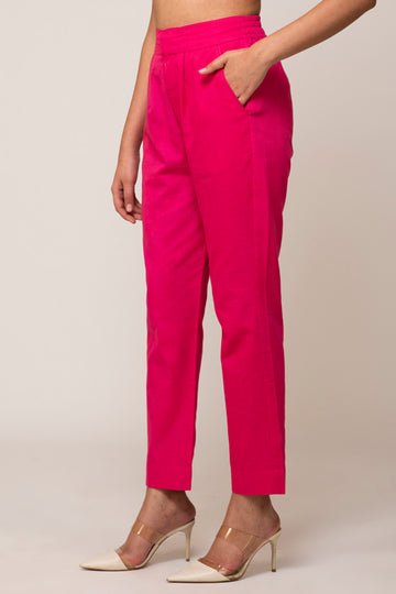 IRIS HOT PINK STRAIGHT PANTS