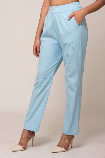DAISY BLUE BARREL PANTS