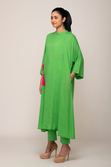 KUMUD KAFTAN WITH IRIS GREEN PANTS