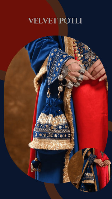 Teal Blue Potli